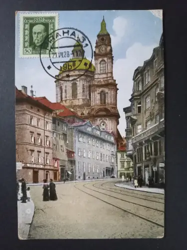AK Postcard Prag – St.-Nikolaus-Kirche auf der Kleinseite, koloriert