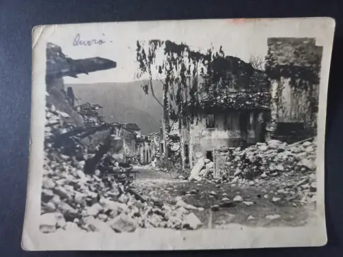 Altes Foto Quero, Italien – Kriegsruinen im Ersten Weltkrieg, c1917