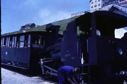 Original DIA Film Slide 35mm ÖBB Linz Bahn Austria  1974 B3L48