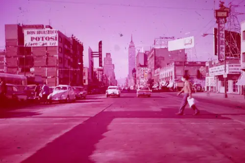 Original DIA Film Slide 35mm El Eje Central Lázaro Cárdenas Mexico '66 B3L4