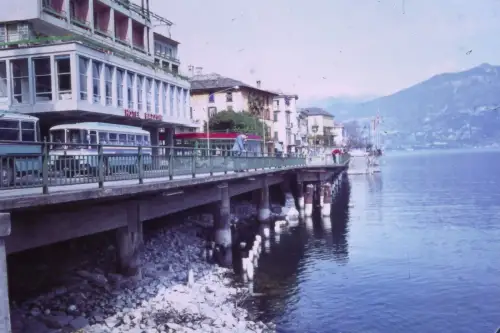 Original DIA Film Slide 35mm Hotel Bazzoni Lake Como '70s  B3R62