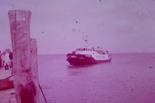 Original DIA Film Slide 35mm Schiff Uthlande '60s B3R53