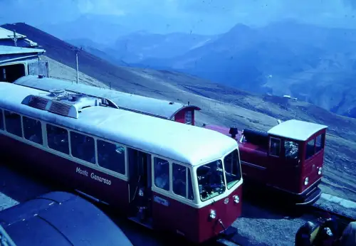 Orig DIA Film Slide 35mm Bahn Monte Generoso Lugano Schweiz  '70s B9/L94