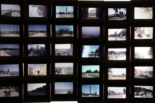 Original DIA Film Slide 35mm  Glasrahmen Ungarn,  1962 50Stk. mit Carl Zeiss Box