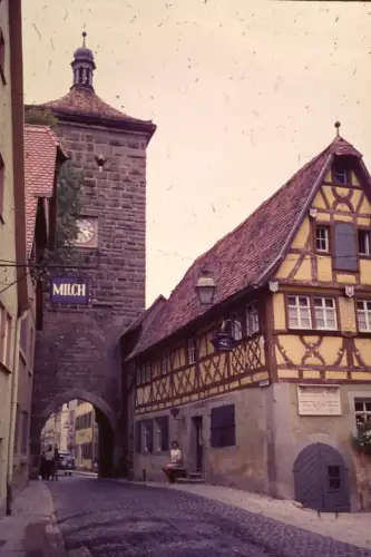Original DIA Film Slide 35mm Rothenburg Siebersturm 1960s B8/56
