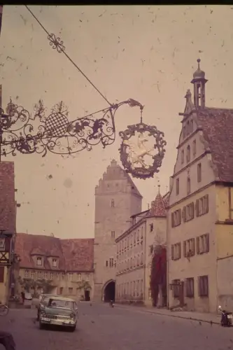 Original DIA Film Slide 35mm Dinkelsbühl, Dr.-Martin-Luther-Straße 1960s B8/50