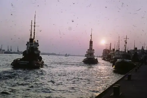 Original DIA Film 35mm  Hamburg Hafen, Port '60s B8/83