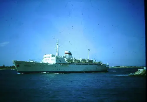 Orig DIA Film Motorschiff Baschkirien Башкирия '70s B11/4/21