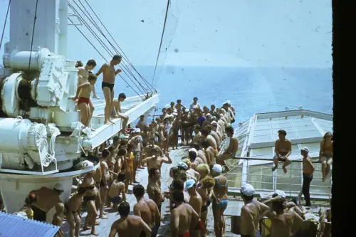 Original DIA Film Slide 35mm Schiffreise   '70s B2L82