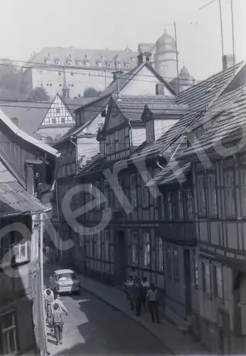 Orig Film Negativ DDR Stolberg  Fachwerkhäuser Strassenszene   1970s B14/5