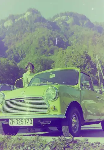 Orig Film Negativ Züricher Mini PKW K2/10/80