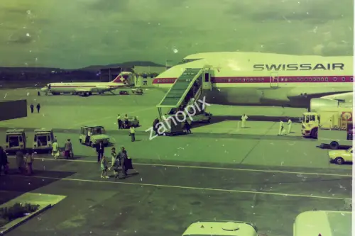 Original  Film Negativ Swissair B 747 Flugzeug Airplane  1968 B13/115
