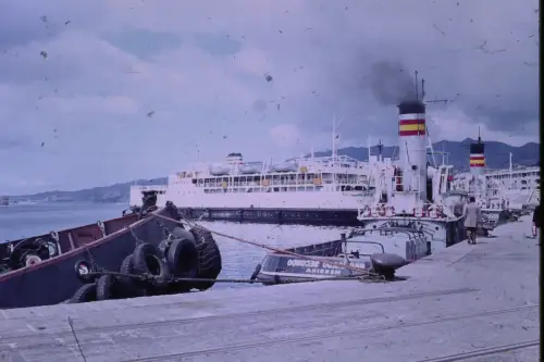 Original DIA Film Slide 35mm Messina Port Sicily in  1974  B2R53