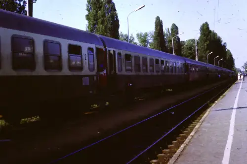 Original DIA Film Slide 35mm Der Zug von Fonyód nach Leipzig '60s B3R57