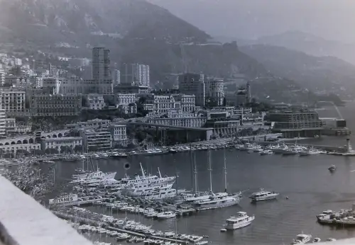 Orig Film Negativ Monaco Monte Carlo Panorama mit Hafen  1970s B14/10/9