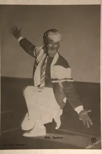 Vintage Glasnegativ Platte  Glassnegative Billy Sanders Singer