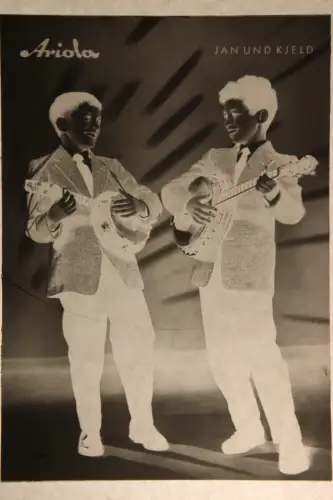 Vintage Glasnegativ Platte  Glassnegative Jan&Kjeld "Banjo Boy"