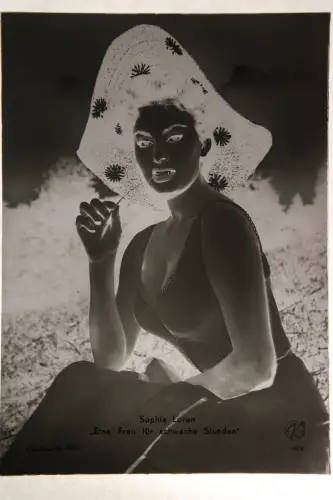 Vintage Glasnegativ Platte Glassnegative Sophia Loren Movie Star