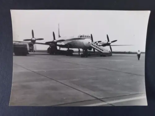 Vintage Foto Iljusin Il-18 Interflug