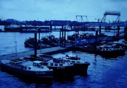 Hamburg Harbor Boats St Pauli Tugboats 1960s Slide