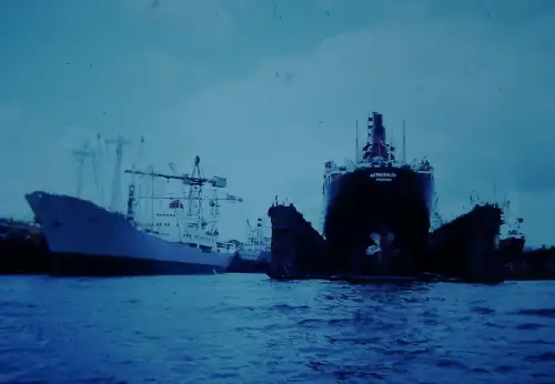 Atrasalta Panama Ship Dry Dock Harbor 1960s Slide