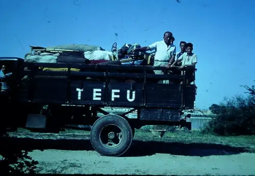 Vintage Hungary TEFU Truck Workers Transport 1960s Old Photo  Old DIA Slide