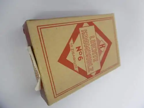Alte Zigarettenschachtel/ Zigarillos "Leichte Krombholz", vor 1930
