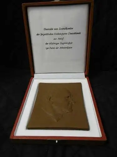 Ernst Thälmann Relief aus Meissner Böttger-Porzellan !Sehr selten!