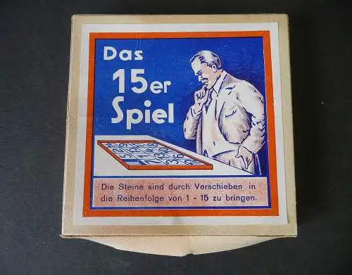 Altes Geduldspiel Legespiel "Das 15er Spiel"