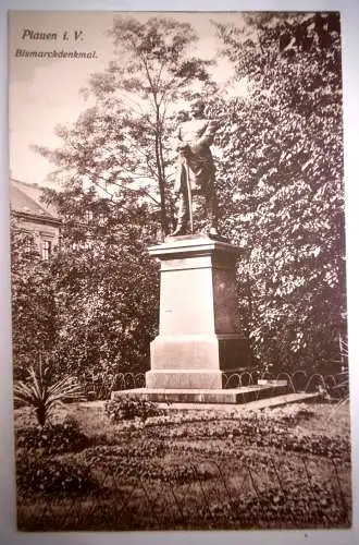 Alte PK / Ansichtskarte "Plauen Vgtl. Bismarckdenkmal" (1915), ungelaufen