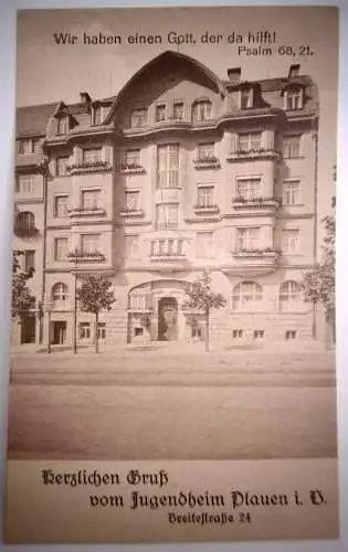 Alte PK/Ansichtskarte "Gruss vom Jugendheim Plauen Vgtl.", ungelaufen