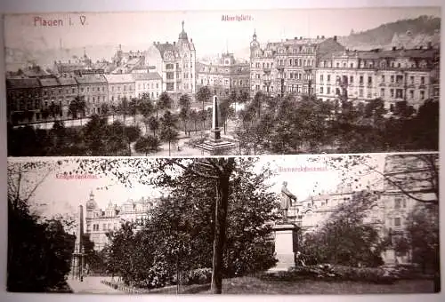 Alte PK/Ansichtskarte "Plauen Vgtl. Albertplatz", ungelaufen , um 1910