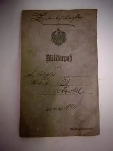 Alter originaler Militärpass WK 1