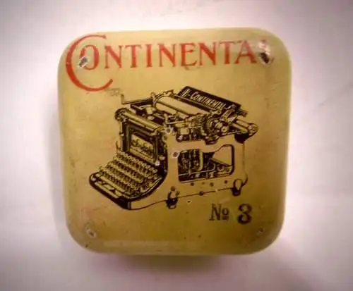 Hübsche kleine alte Blechdose "Continental Schreibmaschinen" (No 3)