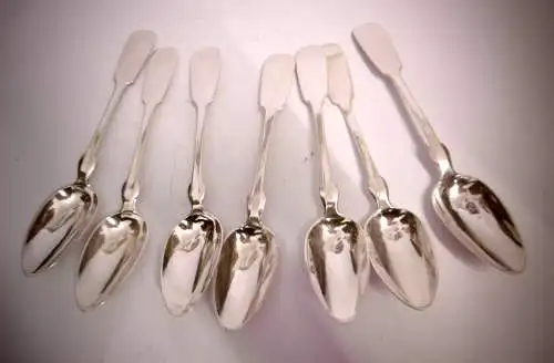 7 Stück Silberlöffel Kaffeelöffel Silber 800