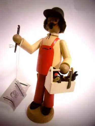 Schöner Räuchermann "Elektriker" Echt Erzgebirgische Holzkunst mit Herz!