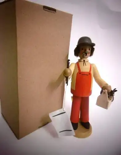 Schöner Räuchermann "Elektriker" Echt Erzgebirgische Holzkunst mit Herz!