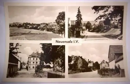 Alte Echtfoto-PK aus DDR Zeiten "Neuensalz i. Vgtl.", ungelaufen