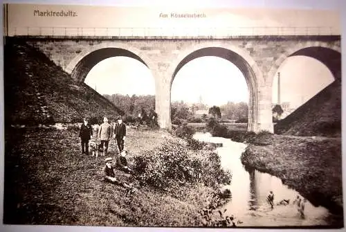 Alte PK "Marktredwitz Am Kösseinebach", ungelaufen, 1916