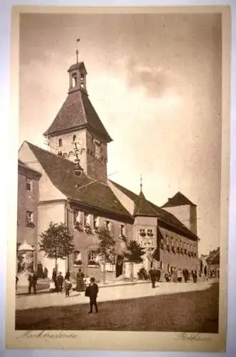 Alte PK "Marktredwitz Rathaus", ungelaufen, 1923