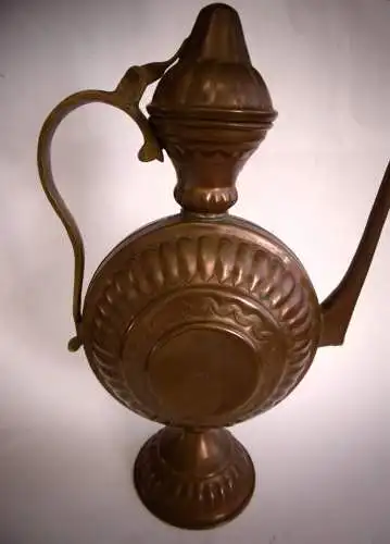Bezaubernder großer Vintage Tee-Krug / Kanne aus Kupfer (Arabien) , Höhe 34 cm