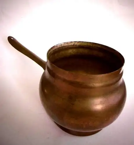 Großer Vintage Topf mit Griff aus Kupfer, Copper Homa Silver