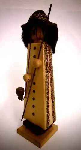 Außergewöhnlicher Vintage Räuchermann "Schäfer" Erzgebirge, verziert +unbenutzt!