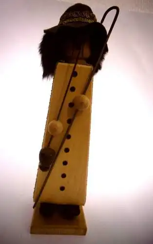 Außergewöhnlicher Vintage Räuchermann "Schäfer" Erzgebirge, verziert +unbenutzt!