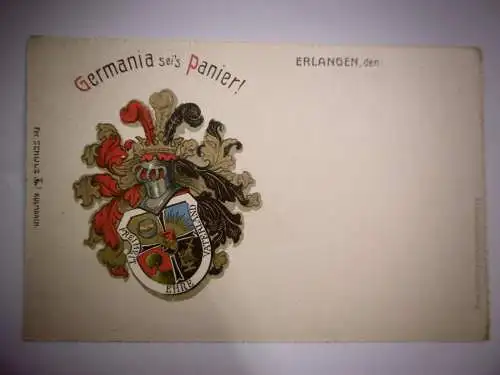 Alte Postkarte "Germania sei`s panier!", ungelaufen