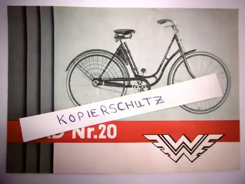 Alte Original Prospekt "Wanderer Chrom Rad Nr. 20 " ,1930er Jahre, Rarität!!!