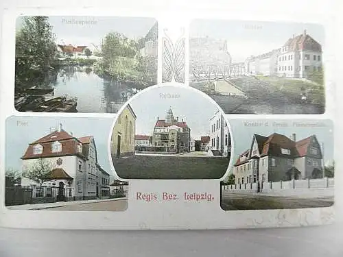 Alte Postkarte "Regierungsbezirk Leipzig", gelaufen, 1914