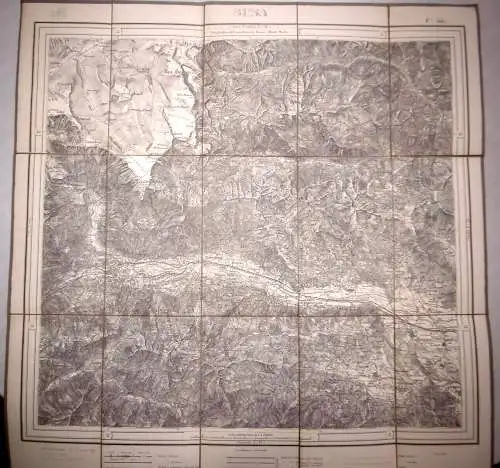 Altes Messtischblatt "SUSA" , ca. 61 x 61 cm