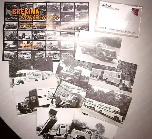 BREKINA Postkarten "Mercedes-Lastwagen der 50er Jahre", Serie 4