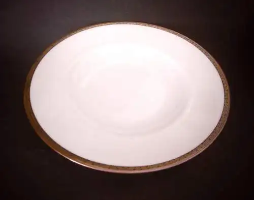 Suppenteller Hutschenreuther Porzellan, weiß mit schwarz-goldenem Rand, Ø 25 cm